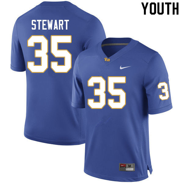 Youth #35 Isaiah Stewart Pitt Panthers College Football Jerseys Sale-Royal